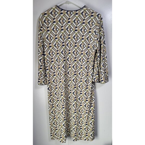 J. McLaughlin Women's LG Judith Dress Kaleidoscope Geometric Print Midi - Picture 2 of 9